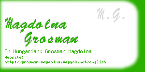 magdolna grosman business card